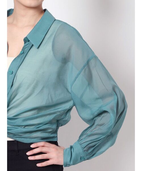 LAGUNAMOON（ラグナムーン）の「インナーセットツイストブラウス（シャツ/ブラウス・レディース・オレンジ/グリーン/アイボリー・FREE）」の4枚目の写真