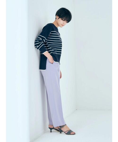 YECCA VECCA（イェッカヴェッカ）の「クルーネックボーダーニット（ニット/セーター・レディース・ネイビー/グリーン/オフホワイト・FREE）」の14枚目の写真