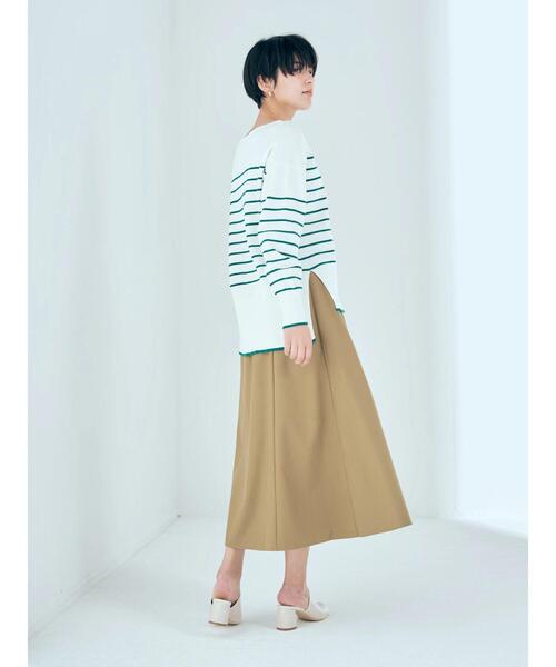 YECCA VECCA（イェッカヴェッカ）の「クルーネックボーダーニット（ニット/セーター・レディース・ネイビー/グリーン/オフホワイト・FREE）」の19枚目の写真