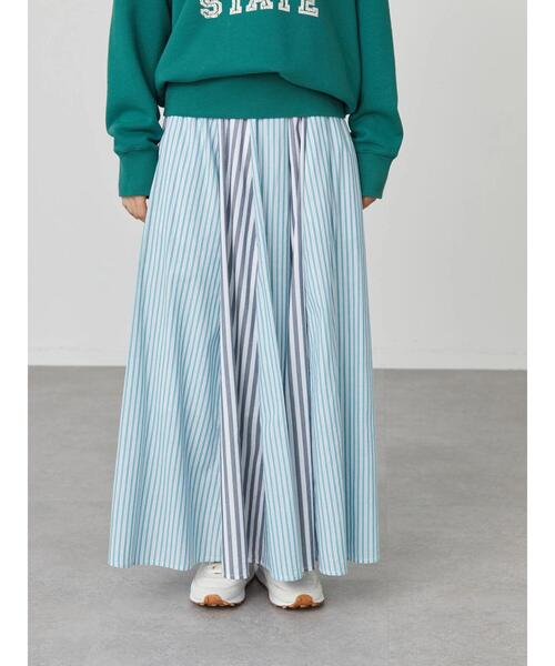 AMERICAN HOLIC（アメリカンホリック）の「切り替えフレアスカート（スカート・レディース・ストライプ/グリーン系その他5/その他5/チェック・L/M）」の13枚目の写真