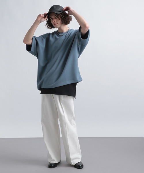 HARE（ハレ）の「デニムワイドフレアパンツSS(HARE)（デニムパンツ・メンズ・インディゴブルー/ネイビー/オフホワイト・SMALL/MEDIUM）」の7枚目の写真