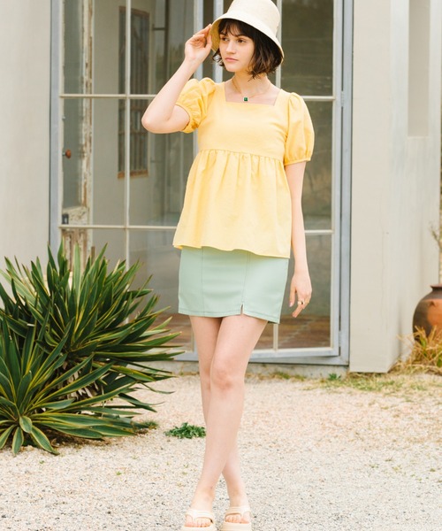 Cheek（チーク）の「バックシャンブラウス（シャツ/ブラウス・レディース・ブラック/オフホワイト/イエロー・MEDIUM）」の10枚目の写真