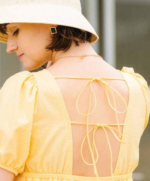 Cheek（チーク）の「バックシャンブラウス（シャツ/ブラウス・レディース・ブラック/オフホワイト/イエロー・MEDIUM）」の17枚目の写真