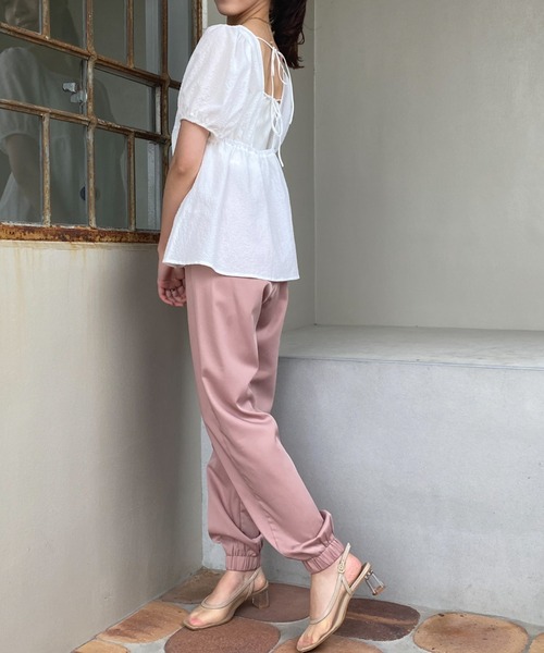 Cheek（チーク）の「バックシャンブラウス（シャツ/ブラウス・レディース・ブラック/オフホワイト/イエロー・MEDIUM）」の19枚目の写真