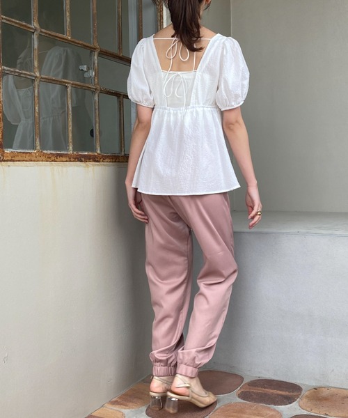 Cheek（チーク）の「バックシャンブラウス（シャツ/ブラウス・レディース・ブラック/オフホワイト/イエロー・MEDIUM）」の21枚目の写真