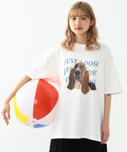 YUYA × BeAMS DOT(ユウヤバイビームスドット)の「YUYA × BeAMS DOT / “DOG ”プリント Tシャツ(Tシャツ/カットソー・メンズ・ベージュ/ホワイト・MEDIUM/LARGE)」の2枚目の写真