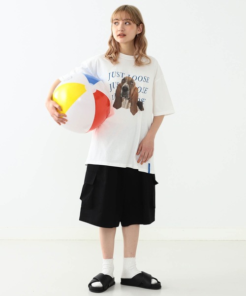 YUYA × BeAMS DOT(ユウヤバイビームスドット)の「YUYA × BeAMS DOT / “DOG ”プリント Tシャツ(Tシャツ/カットソー・メンズ・ベージュ/ホワイト・MEDIUM/LARGE)」の6枚目の写真