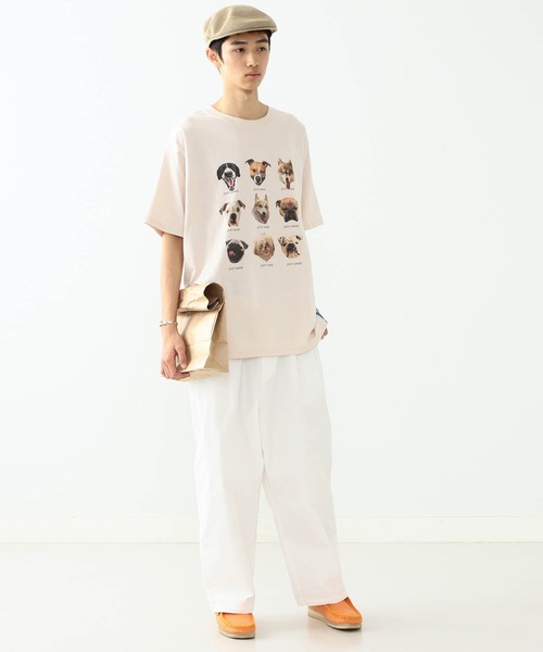 YUYA × BeAMS DOT(ユウヤバイビームスドット)の「YUYA × BeAMS DOT / “DOG ”プリント Tシャツ(Tシャツ/カットソー・メンズ・ベージュ/ホワイト・MEDIUM/LARGE)」の13枚目の写真