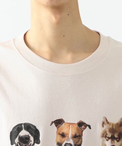 YUYA × BeAMS DOT(ユウヤバイビームスドット)の「YUYA × BeAMS DOT / “DOG ”プリント Tシャツ(Tシャツ/カットソー・メンズ・ベージュ/ホワイト・MEDIUM/LARGE)」の15枚目の写真