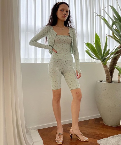 Bonjour Girl（ボンジュールガール）の「【minjiena/ミンジエナ】mint smile button cardigan ミントスマイルボタンカーディガン（カーディガン/ボレロ・レディース・ライトグリーン・FREE）」の5枚目の写真