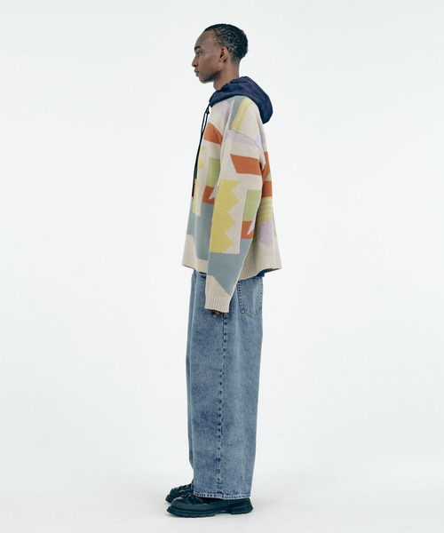 Iroquois(イロコイ)の「ABSTRACT JQ KNIT(ニット/セーター・メンズ・グレー系その他/ブラック系その他・3/2/1)」の14枚目の写真