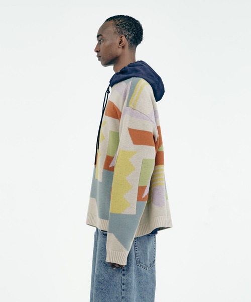 Iroquois(イロコイ)の「ABSTRACT JQ KNIT(ニット/セーター・メンズ・グレー系その他/ブラック系その他・3/2/1)」の11枚目の写真