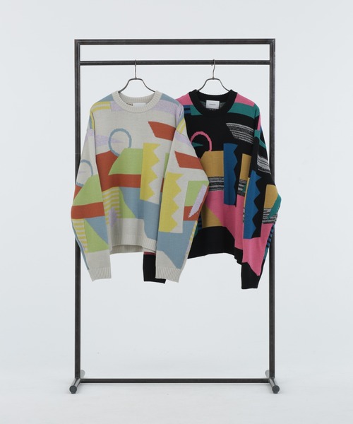 Iroquois(イロコイ)の「ABSTRACT JQ KNIT(ニット/セーター・メンズ・グレー系その他/ブラック系その他・3/2/1)」の19枚目の写真