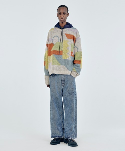 Iroquois(イロコイ)の「ABSTRACT JQ KNIT(ニット/セーター・メンズ・グレー系その他/ブラック系その他・3/2/1)」の13枚目の写真