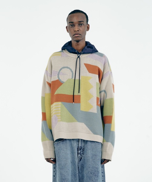 Iroquois(イロコイ)の「ABSTRACT JQ KNIT(ニット/セーター・メンズ・グレー系その他/ブラック系その他・3/2/1)」の10枚目の写真