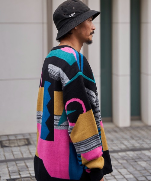 Iroquois(イロコイ)の「ABSTRACT JQ KNIT(ニット/セーター・メンズ・グレー系その他/ブラック系その他・3/2/1)」の20枚目の写真