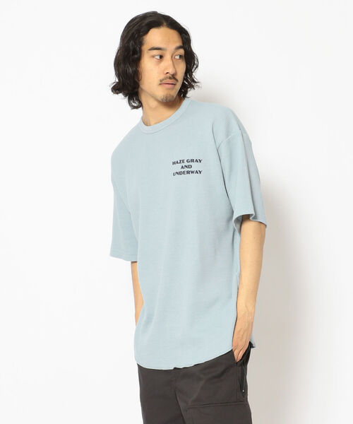 AVIREX（アヴィレックス）の「サーマル ハーフスリーブ ビッグ Tシャツ H.G.A.U./THERMAL H/S BIG T-SHIRT H.G.A.U.（Tシャツ/カットソー・メンズ・グレー/ブラック/サックスブルー/ホワイト・MEDIUM/X-LARGE/LARGE/XX-LARGE）」の4枚目の写真