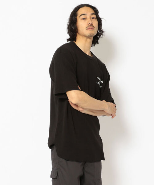 AVIREX（アヴィレックス）の「サーマル ハーフスリーブ ビッグ Tシャツ H.G.A.U./THERMAL H/S BIG T-SHIRT H.G.A.U.（Tシャツ/カットソー・メンズ・グレー/ブラック/サックスブルー/ホワイト・MEDIUM/X-LARGE/LARGE/XX-LARGE）」の2枚目の写真