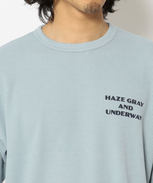 AVIREX（アヴィレックス）の「サーマル ハーフスリーブ ビッグ Tシャツ H.G.A.U./THERMAL H/S BIG T-SHIRT H.G.A.U.（Tシャツ/カットソー・メンズ・グレー/ブラック/サックスブルー/ホワイト・MEDIUM/X-LARGE/LARGE/XX-LARGE）」の5枚目の写真