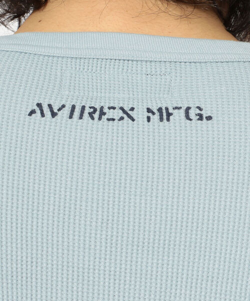 AVIREX（アヴィレックス）の「サーマル ハーフスリーブ ビッグ Tシャツ H.G.A.U./THERMAL H/S BIG T-SHIRT H.G.A.U.（Tシャツ/カットソー・メンズ・グレー/ブラック/サックスブルー/ホワイト・MEDIUM/X-LARGE/LARGE/XX-LARGE）」の7枚目の写真
