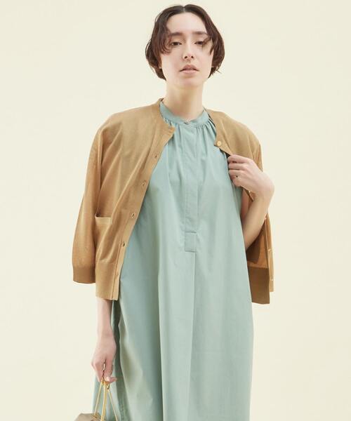 martinique（マルティニーク）の「martinique/ヴィスコースコンパクトカーディガン（カーディガン/ボレロ・レディース・ゴールド/ネイビー/クリーム・FREE）」の3枚目の写真