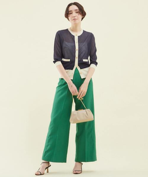 martinique（マルティニーク）の「martinique/ヴィスコースコンパクトカーディガン（カーディガン/ボレロ・レディース・ゴールド/ネイビー/クリーム・FREE）」の5枚目の写真