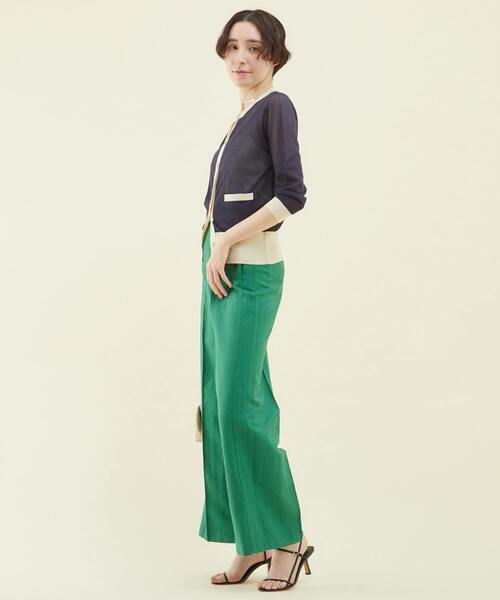 martinique（マルティニーク）の「martinique/ヴィスコースコンパクトカーディガン（カーディガン/ボレロ・レディース・ゴールド/ネイビー/クリーム・FREE）」の8枚目の写真