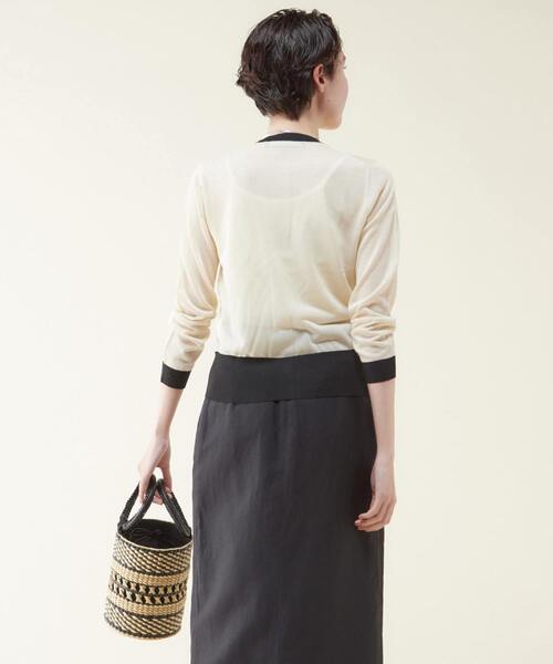 martinique（マルティニーク）の「martinique/ヴィスコースコンパクトカーディガン（カーディガン/ボレロ・レディース・ゴールド/ネイビー/クリーム・FREE）」の7枚目の写真