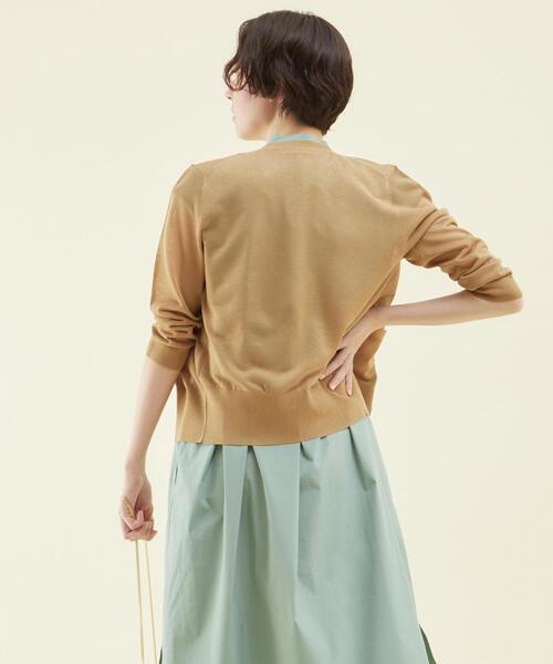 martinique（マルティニーク）の「martinique/ヴィスコースコンパクトカーディガン（カーディガン/ボレロ・レディース・ゴールド/ネイビー/クリーム・FREE）」の9枚目の写真