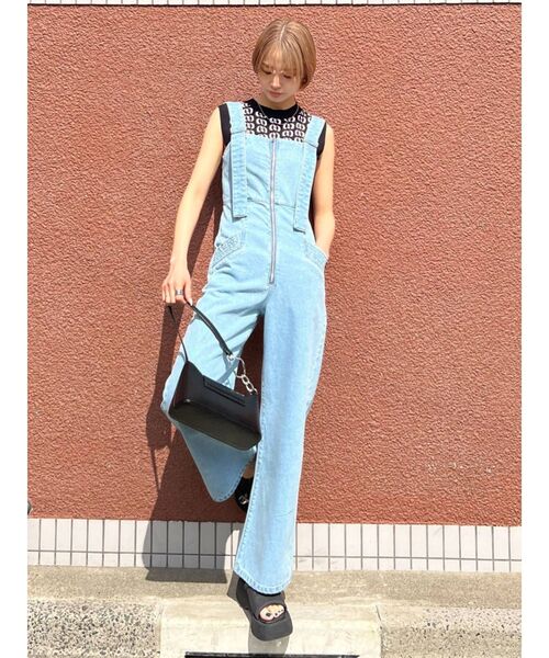 EMODA（エモダ）の「ボディカバーサロペット（つなぎ/オールインワン・レディース・アイボリー/ブラック/ライトブルー・SMALL/MEDIUM）」の20枚目の写真