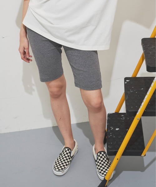 Auntie Rosa Holiday（アンティローザホリデー）の「リブサイクルパンツ（その他パンツ・レディース・ブラック/グレー・FREE）」の2枚目の写真