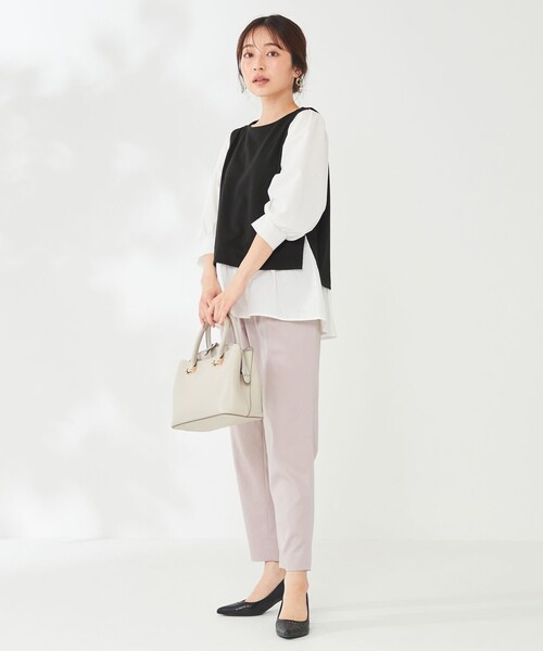 ANY SIS（エニィスィス）の「ペプラムドッキング カットソー（Tシャツ/カットソー・レディース・ブラック系/ライトグレー系/ピンク系・2）」の7枚目の写真