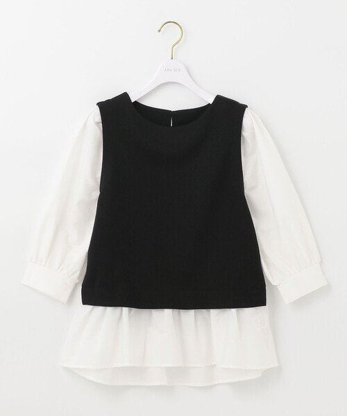ANY SIS（エニィスィス）の「ペプラムドッキング カットソー（Tシャツ/カットソー・レディース・ブラック系/ライトグレー系/ピンク系・2）」の10枚目の写真