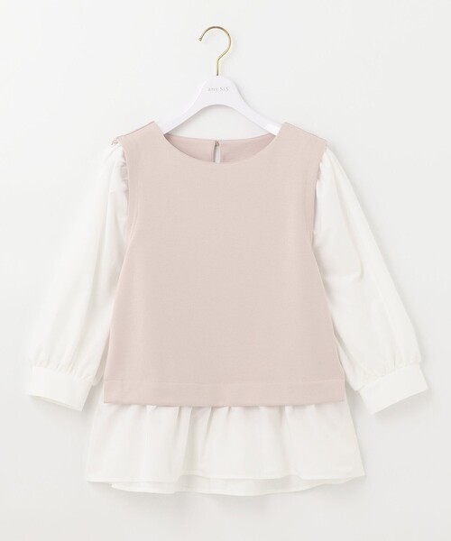 ANY SIS（エニィスィス）の「ペプラムドッキング カットソー（Tシャツ/カットソー・レディース・ブラック系/ライトグレー系/ピンク系・2）」の12枚目の写真