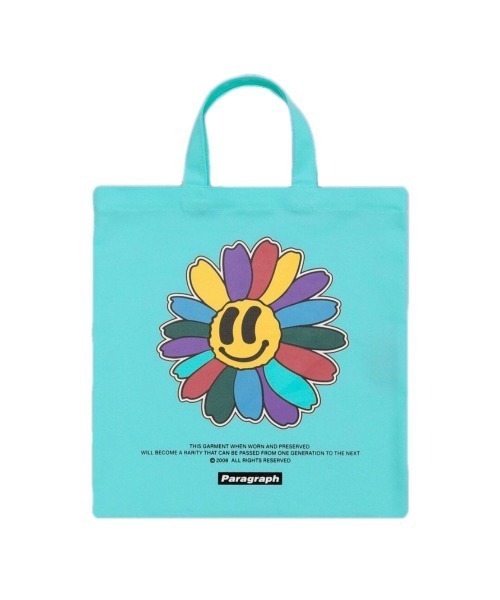 Paragraph(パラグラフ)の「【PARAGRAPH/パラグラフ】030 SMILE FLOWER BAG/スマイル ニコちゃん フラワー お花 バッグ 手提げ(トートバッグ・メンズ・ライトグリーン/イエロー/ミント/ネイビー/アイボリー・ONE SIZE)」の4枚目の写真