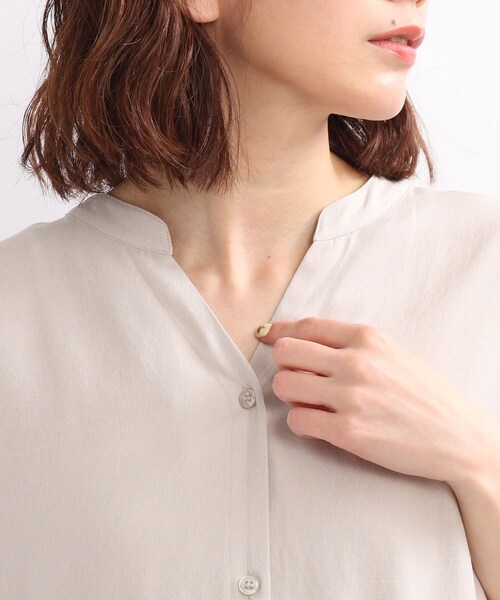 SHOO・LA・RUE（シューラルー）の「◆【洗濯機可】シアー スラブ 前開きワンピース（ワンピース・レディース・オフホワイト/オレンジ/ブラック/オリーブ・00）」の8枚目の写真