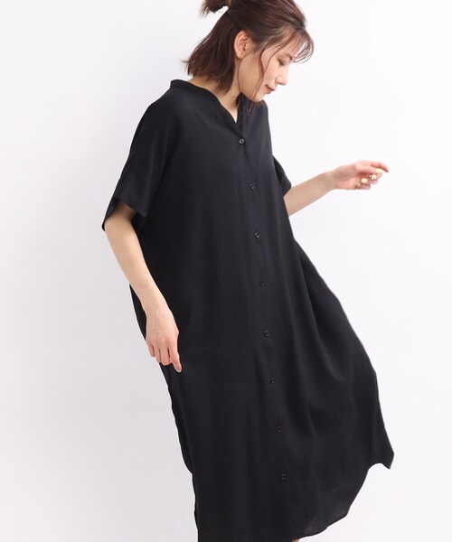 SHOO・LA・RUE（シューラルー）の「◆【洗濯機可】シアー スラブ 前開きワンピース（ワンピース・レディース・オフホワイト/オレンジ/ブラック/オリーブ・00）」の12枚目の写真