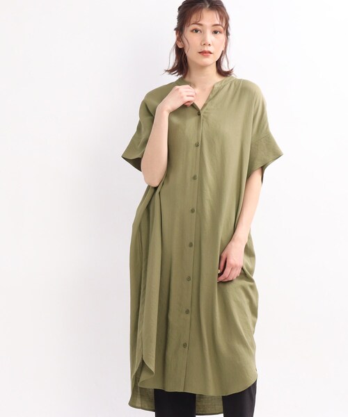 SHOO・LA・RUE（シューラルー）の「◆【洗濯機可】シアー スラブ 前開きワンピース（ワンピース・レディース・オフホワイト/オレンジ/ブラック/オリーブ・00）」の19枚目の写真