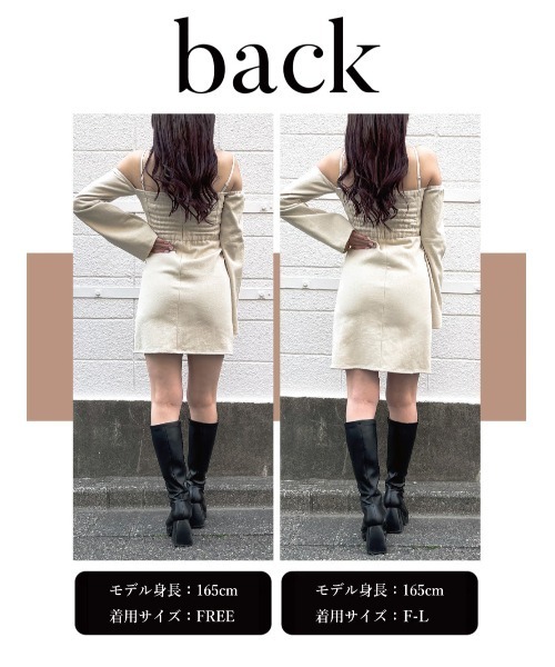 Darich（ダーリッチ）の「ベルスリーブデニムミニワンピース（ワンピース・レディース・ホワイト/インディゴブルー/アイボリー・FREE/FL）」の17枚目の写真