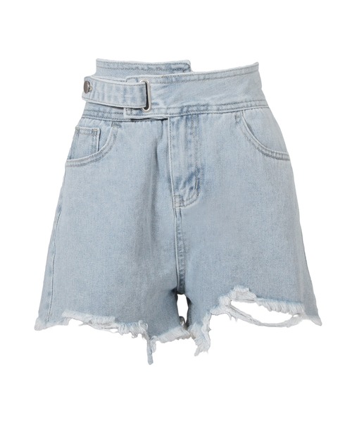 Julia Boutique(ジュリアブティック)の「ベルト付きダメージデニムショートパンツ/22147(デニムパンツ・レディース・ブラック/ライトブルー・S/M/L/LL)」の19枚目の写真