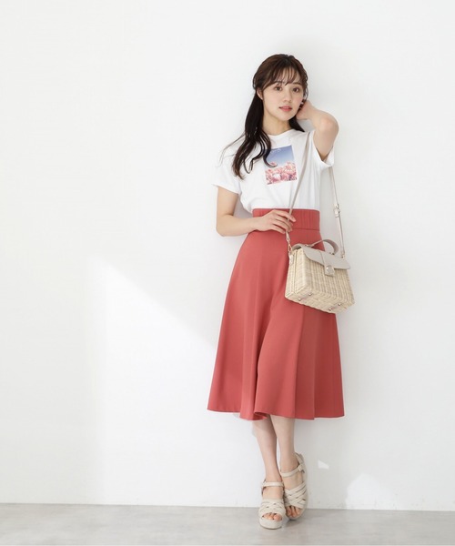 PROPORTION BODY DRESSING（プロポーションボディドレッシング）の「ハイウエストカラーフレアスカート / 1212220600（スカート・レディース・ピンク/ブラウン/グリーン・SMALL/MEDIUM）」の8枚目の写真