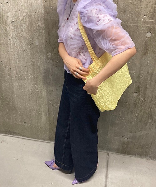 Casselini（キャセリーニ）の「フラワーシアートート（トートバッグ・レディース・ホワイト/イエロー/ピンク/ブラック・FREE）」の13枚目の写真