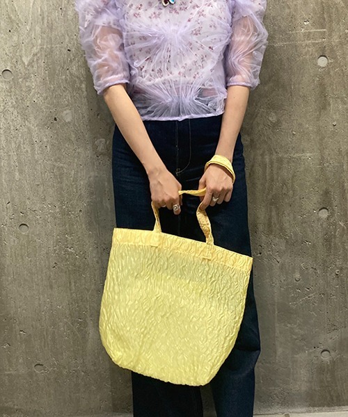 Casselini（キャセリーニ）の「フラワーシアートート（トートバッグ・レディース・ホワイト/イエロー/ピンク/ブラック・FREE）」の5枚目の写真