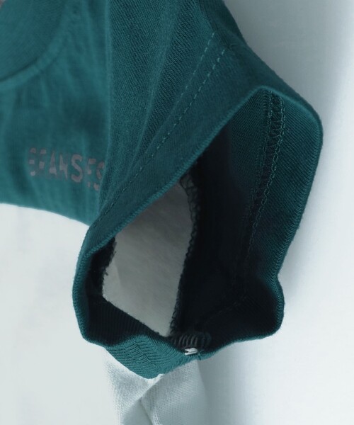 BRANSHES(ブランシェス)の「Tシャツ重ね着風半袖カバーオール(ロンパース・キッズ・ブラウン/グリーン・80/70)」の10枚目の写真