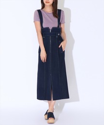 REDYAZEL | サス付きステッチパネルデニムタイトスカート(デニムスカート)