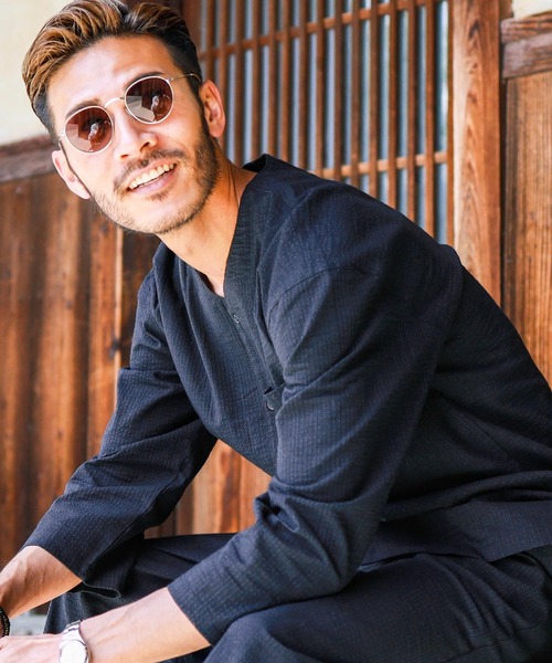 jiggys shop（ジギーズショップ）の「しじらパジャマ プレゼント ギフト（浴衣・メンズ・ブラック系その他2/ホワイト系その他/ブルー系その他/ブラック系その他/ブルー系その他2/グレー系その他・LARGE/MEDIUM）」の5枚目の写真