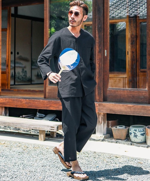 jiggys shop（ジギーズショップ）の「しじらパジャマ プレゼント ギフト（浴衣・メンズ・ブラック系その他2/ホワイト系その他/ブルー系その他/ブラック系その他/ブルー系その他2/グレー系その他・LARGE/MEDIUM）」の10枚目の写真