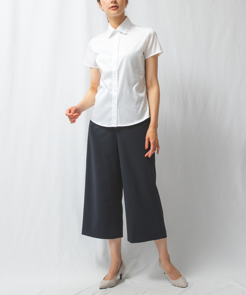 NARACAMICIE(ナラカミーチェ)の「衿レース半袖シャツ(シャツ/ブラウス・レディース・ホワイト・S/LL/XXL/M/L)」の7枚目の写真