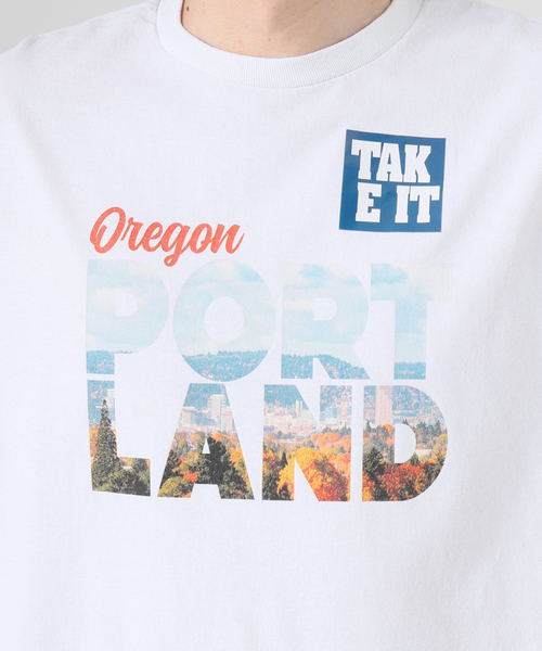 JOURNAL STANDARD(ジャーナルスタンダード)の「TAKE IT TAKE STORE PORT LAND TEE(Tシャツ/カットソー・メンズ・ホワイト/オレンジ・LARGE/MEDIUM)」の12枚目の写真
