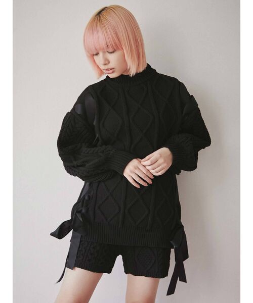 merry jenny(メリージェニー)の「ribbon ribbon knit PO(ニット/セーター・レディース・アイボリー/ブラック/レッド・FREE)」の15枚目の写真